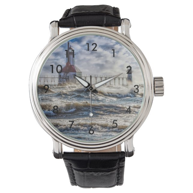 Relógio Tempestade Na Rua Joseph Lighthouse (Frente)