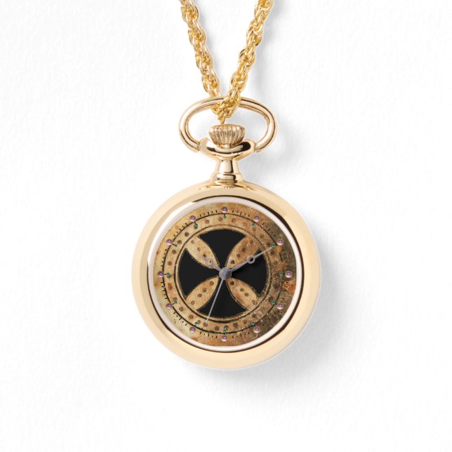 Relógio TEMPLAR ANTIGO CRUZADO, Preto (Frente)