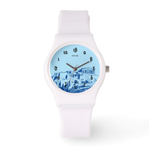 Relógio Tempo Grego - Numerais Gregos e o Parténon