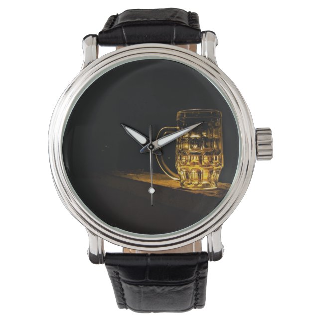 Relógio Tempo mínimo de cerveja minimalista (Frente)