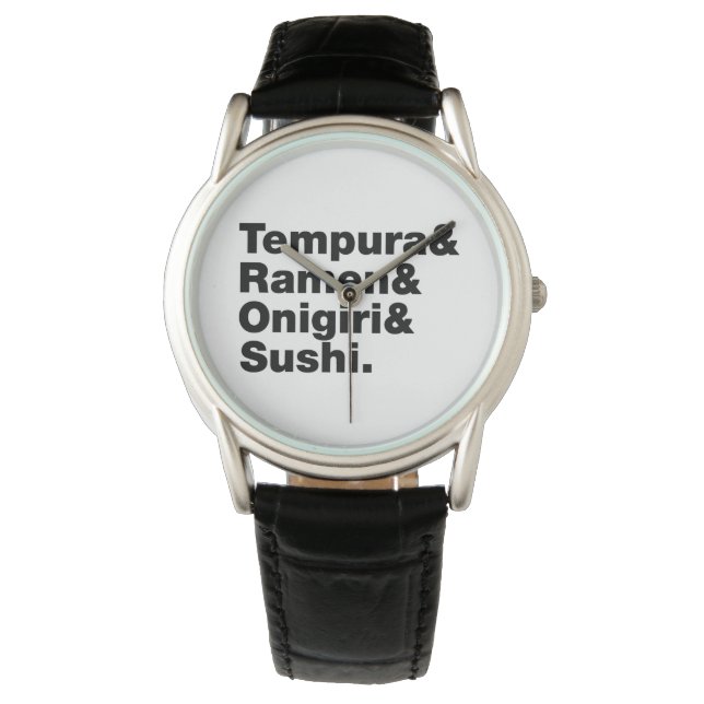 Relógio Tempura & Ramen & Onigiri & Sushi das Comidas japo (Frente)