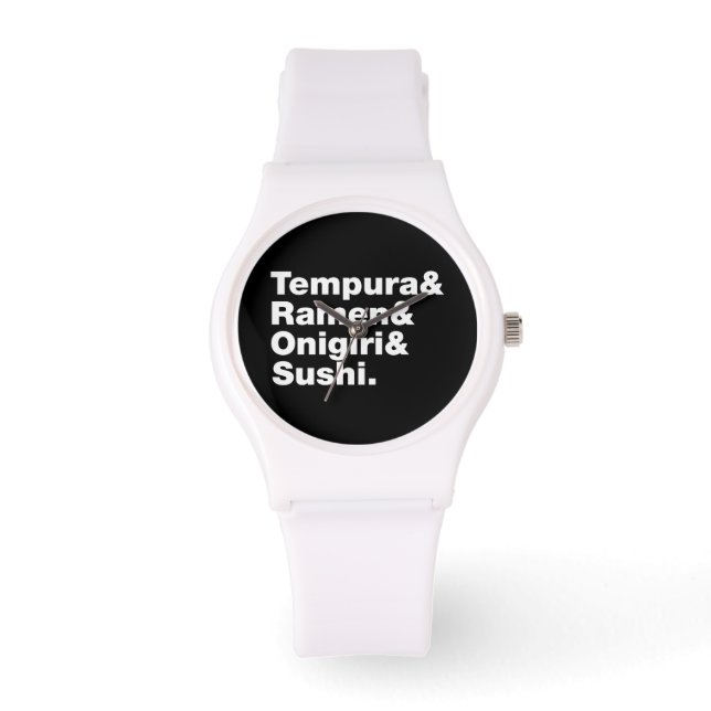 Relógio Tempura & Ramen & Onigiri & Sushi das Comidas japo (Frente)