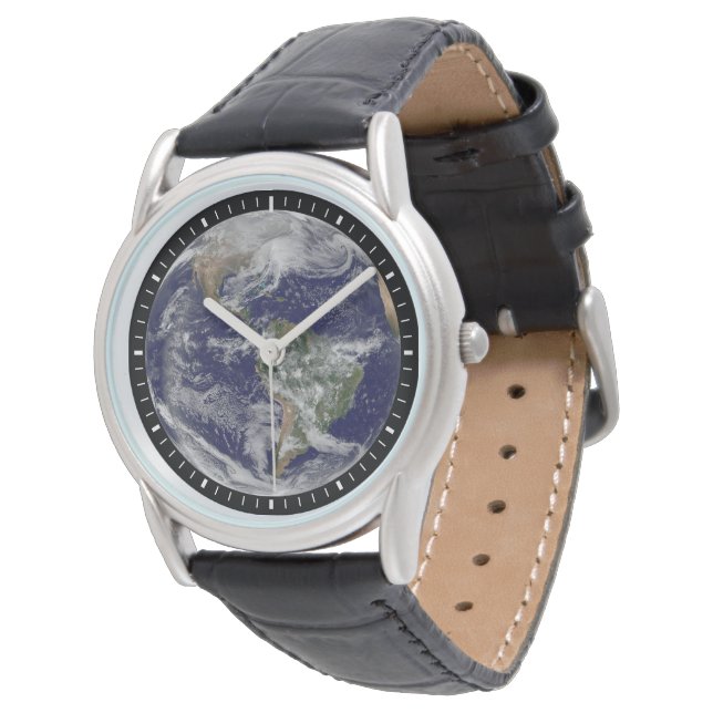 Relógio Terra De cheio Mostrando Uma Tempestade De Inverno (Angular)