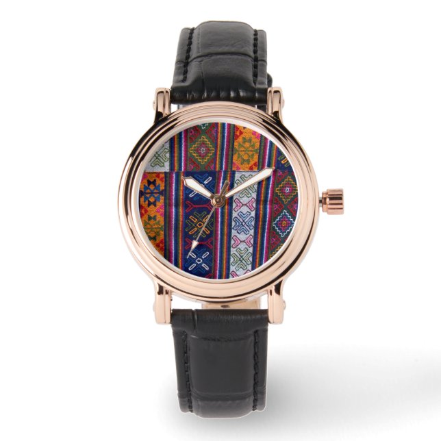 Relógio Têxtil butanês (Frente)