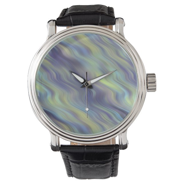 Relógio Textura de Lavanda ondulada (Frente)