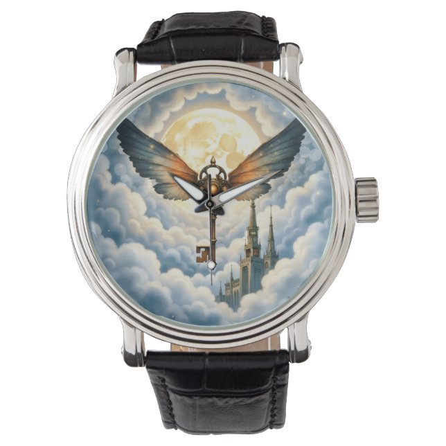 Relógio The Key of Eternity – Steampunk Wings  (Frente)