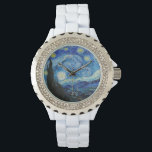 Relógio The Starry Night (1889), por Vincent Van Gogh<br><div class="desc">Pintores famosos de todos os tempos</div>