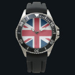 Relógio The Union Jack British Flag<br><div class="desc">Watch with The Union Jack flag design. This United Kingdom flag design is a great way to show you are proud to be British.</div>