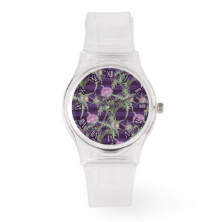 Relógio Thistle violet flowers