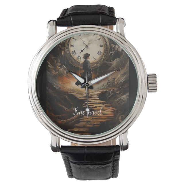Relógio Time Viagem Fantasy Steampunk Watch - Sci-Fi Cloc (Frente)