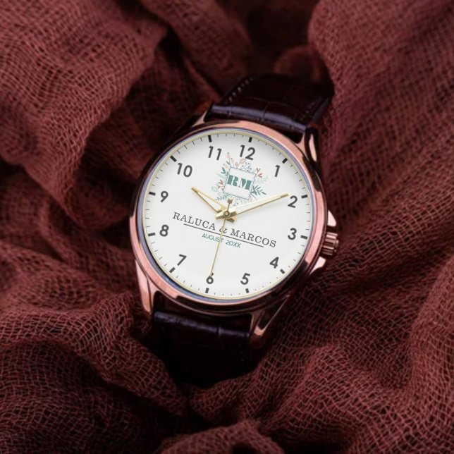 Relógio Timeless Monogrammed Couple’s Name  (Criador carregado)