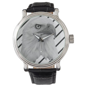Relógio Tinta De Óleo Da Face De Águia,