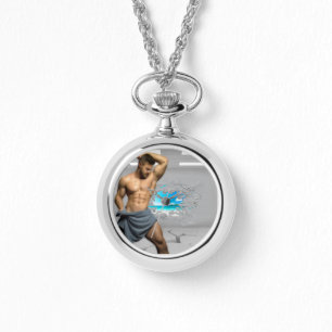 Relógio Toalha de Homem de SlipperyJoe quebrada parede bra