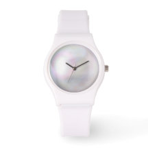 Todas as damas de silicone branco eWatch W/Faux