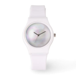 Relógio Todas as damas de silicone branco eWatch W/Faux