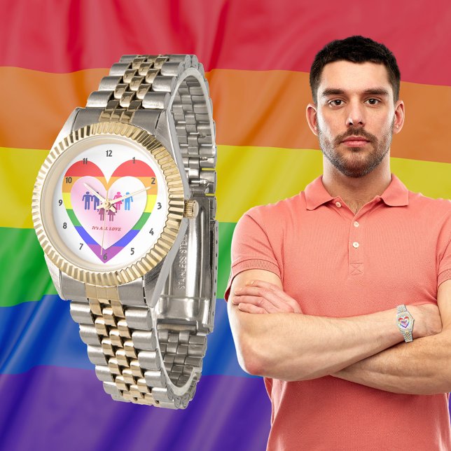 Relógio Todos os Casais do Orgulho do Amor (All Love Pride Heart Couples Watch)