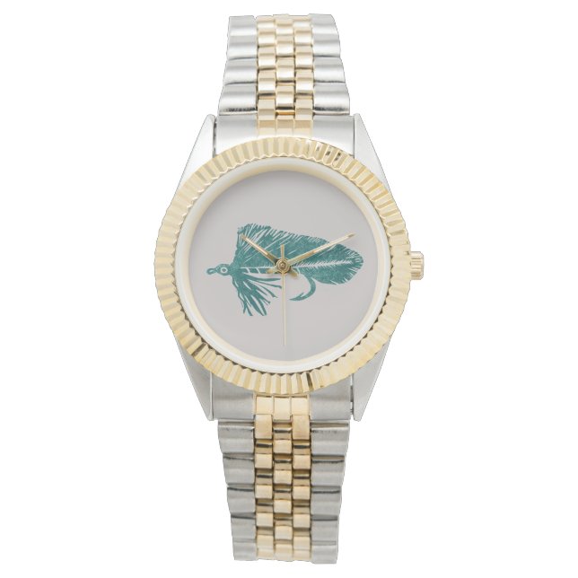 Relógio Torre verde Matuka, voando, voando, pesca de arte (Frente)