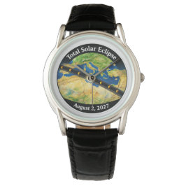 Relógio Total Solar Eclipse 2027 Map