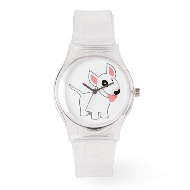 Relógio Touro de Cartoon Bonito Terrier Watch (Frente)