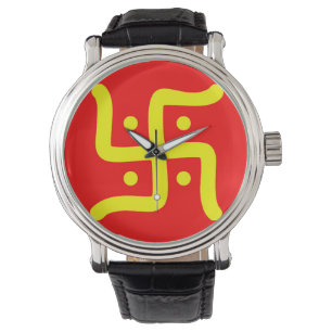 Relógio tradicional hindu swastika, índio, símbolo religio