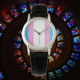 Relógio Trans Pride Classic: Pulseira de Couro Pre