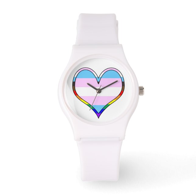 Relógio Trans Pride Heart Watch (Frente)