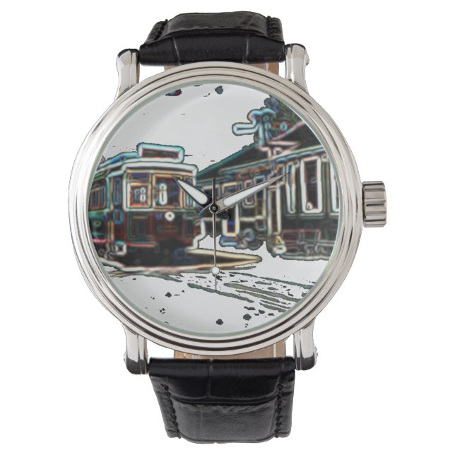 Relógio TRC Neon Streetcar no stn Mens Watch (Frente)