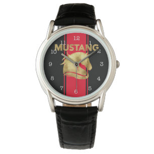 Relógio Trendy Red Racing Stripes Dourado Mustang