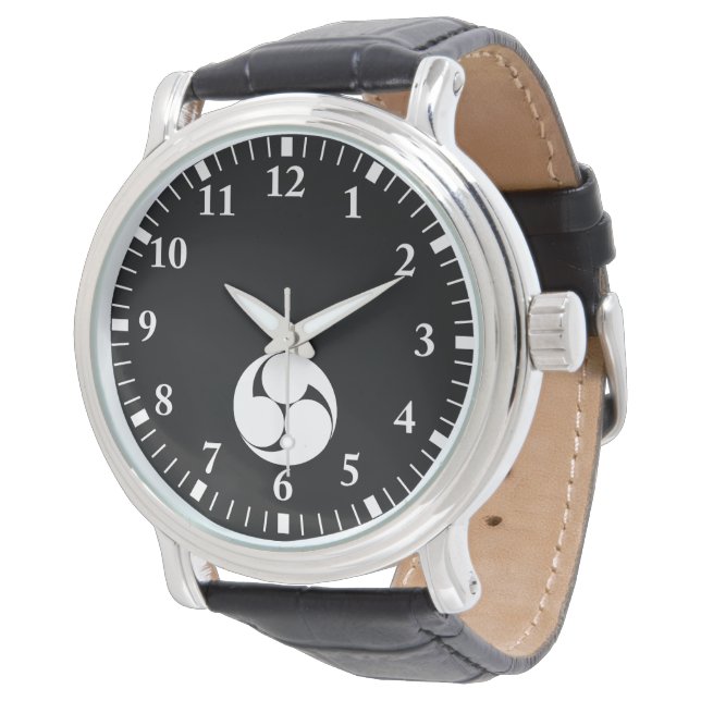 Relógio Três espirais no sentido anti-horário (Jinuki) (Angular)