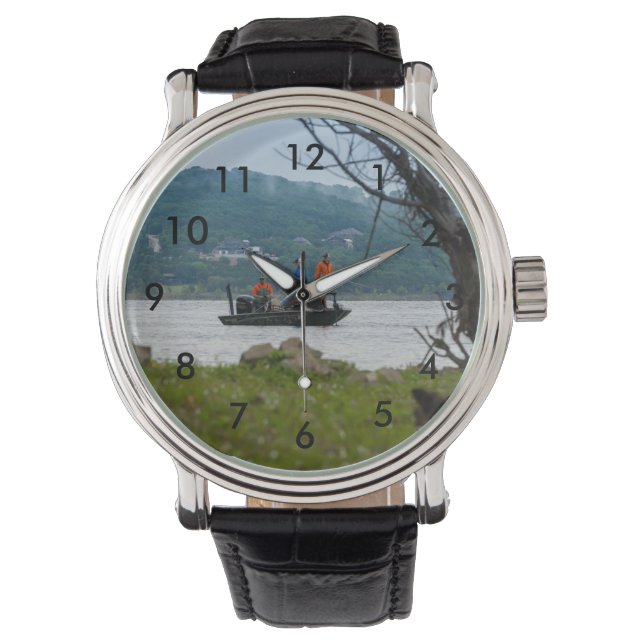 Relógio Três Pescadores Em Mesa Rock (Frente)