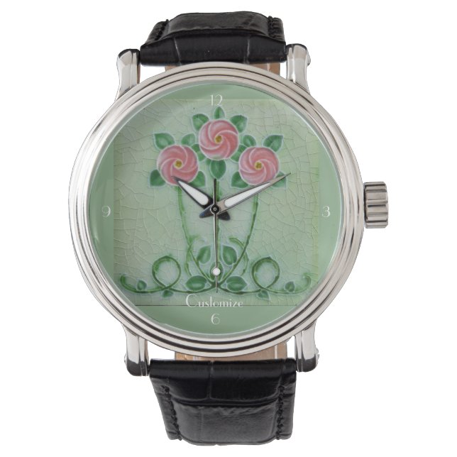 Relógio Três Rosas Rosa Thunder_Cove (Frente)