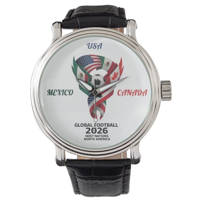 Relógio Tri-Nation Flag Wristwatch | 2026 Match Date  (Frente)