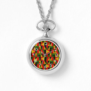 Relógio Triângulos - História Preta