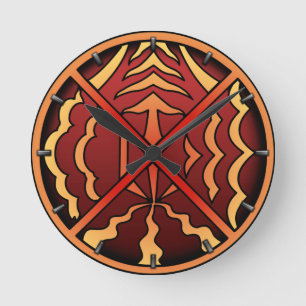 Relógio Tribal Moderno Muro de Arte Nativa