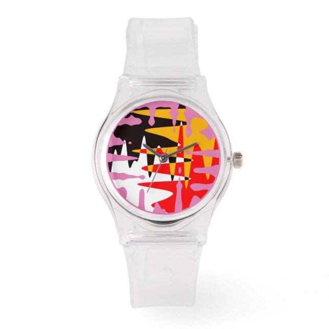 Relógio Tribal Watch Modern 4 Nações Art Wrist Watch (Frente)