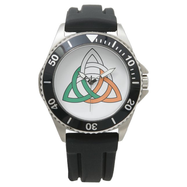 Relógio Triquetra original círculo celeste knot Irlanda Fl (Frente)