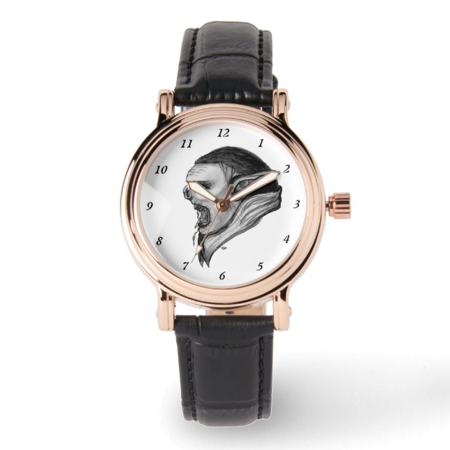 Relógio Troll preto e branco (Frente)