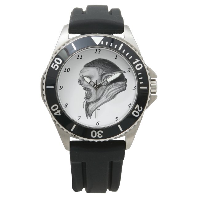 Relógio Troll preto e branco (Frente)