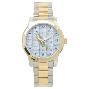 Relógio Trompete~Música em Folha Rolada~Fundo de Tonalida