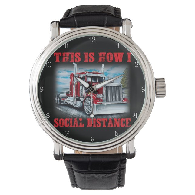 Relógio Trucker: This Is How I Social Distance (Frente)