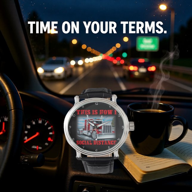 Relógio Trucker: This Is How I Social Distance (Criador carregado)
