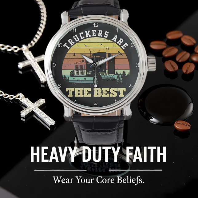 Relógio Truckers Are The Best Sunset (Criador carregado)