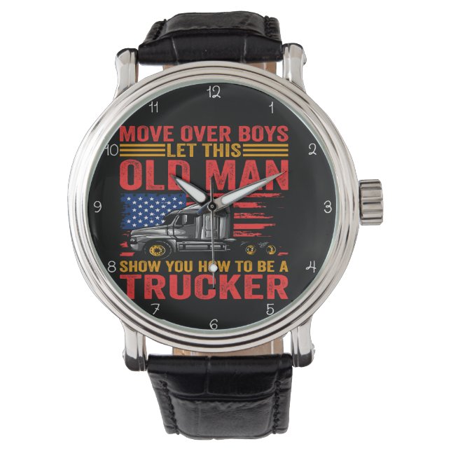 Relógio Truckers Move America: Flag Background (Frente)