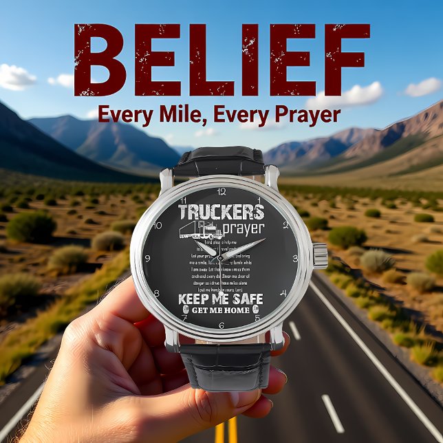 Relógio Trucker's Prayer: Keep Me Safe (Criador carregado)