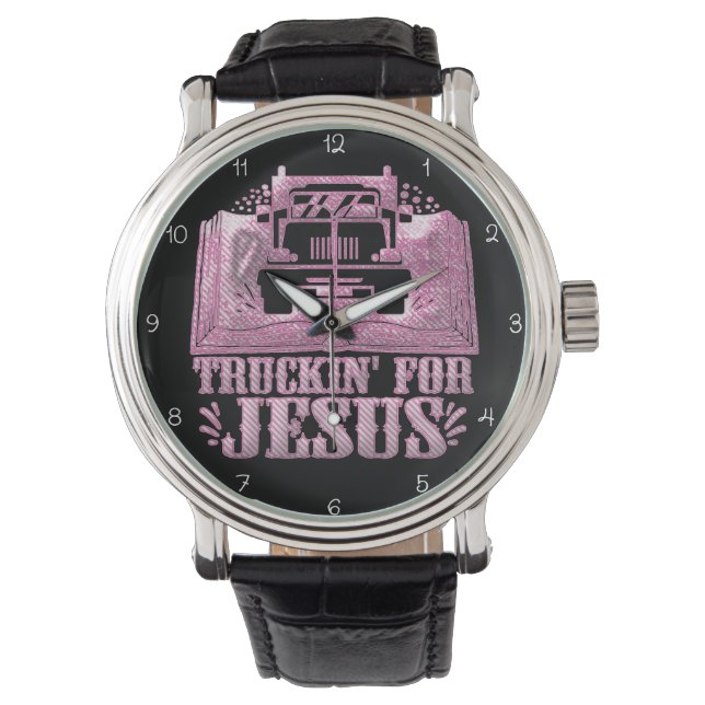 Relógio Truckin' For Jesus: Pink Faith (Frente)