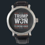 Relógio Trump Won MAGA Trump venceu 2024 Fix America novam<br><div class="desc">Trump Won MAGA Trump venceu 2024 Fix America novamente</div>