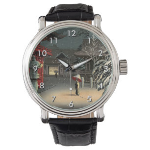 Relógio Tsuchiya Koitsu - Neve no Santuário Nezu