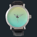 Relógio Turquesa Amarela Simples Pastel Gradiente<br><div class="desc">Eu adoro misturar cores... este gradiente se mistura de um amarelo a um turquesa.</div>