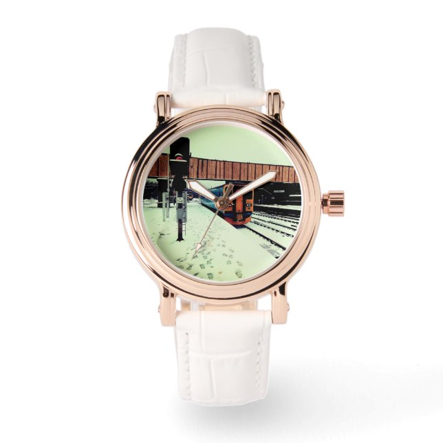 Relógio Turquesa e comboio amarelo (Frente)