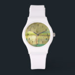 Relógio Turquesa e pintura de Abstrato verde<br><div class="desc">Uma pintura abstrato de Jennifer Goldberger que utiliza tons de turquesa dourada e verde para criar um sentimento quente e familiar. Um bom passeio pela floresta durante a primavera ou verão produziria algumas dessas mesmas cores. Traga o dom da natureza para sua casa comprando esta peça!</div>